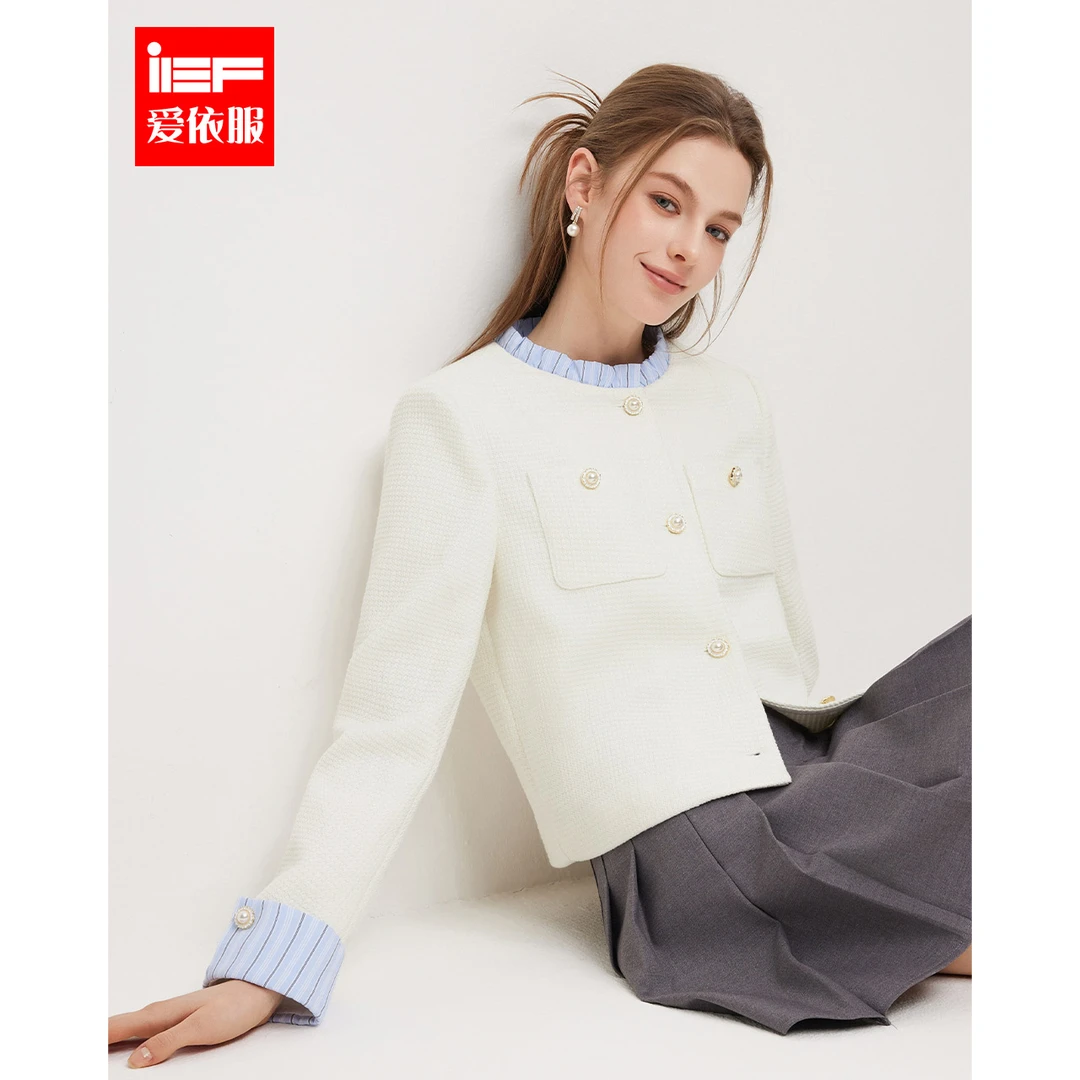 IEF/爱依服2025春季新款上衣小香风名媛气质小众设计外套欧若风