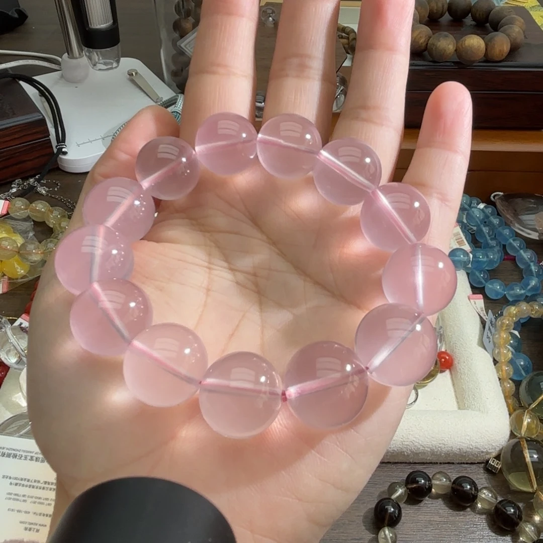 未镶嵌手链水晶粉水晶