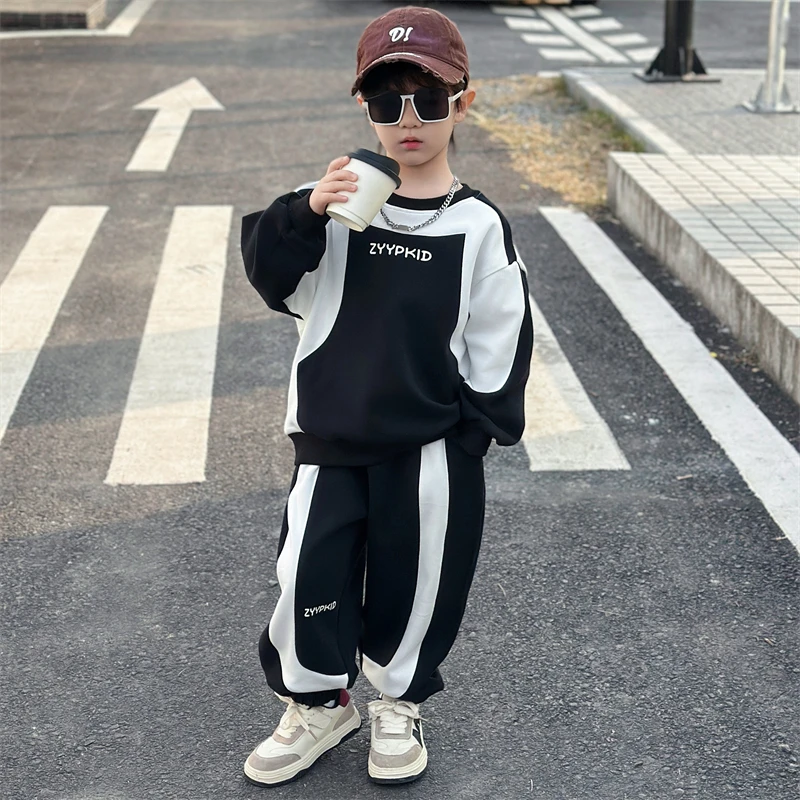 男童韩版春秋时尚刺绣儿童运动套装秋装休闲小童帅气2025新款洋气