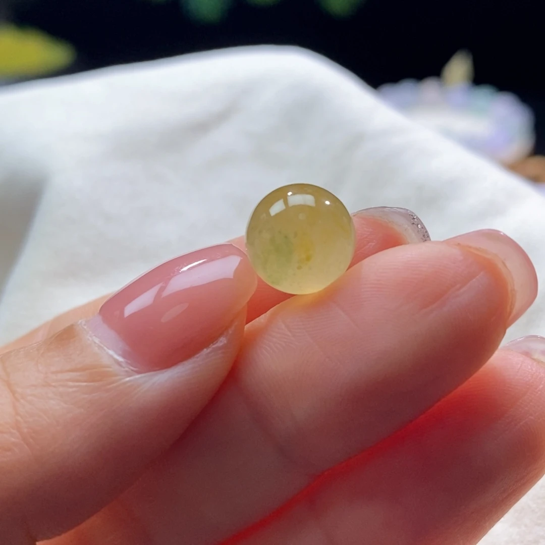 翡翠未镶嵌颈饰冰橘黄飘花卡10.5mm