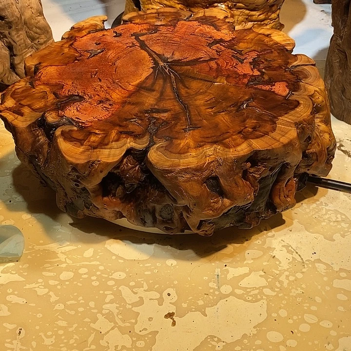 绒质枣木墩子底座