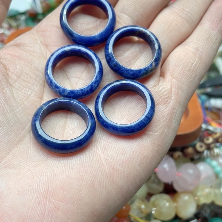 玛瑙/玉髓合金珠宝半成品2个18mm蓝纹石