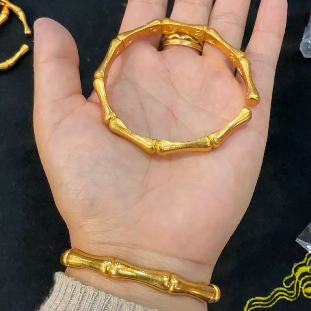 非金属树脂手镯 时尚金色手镯活口