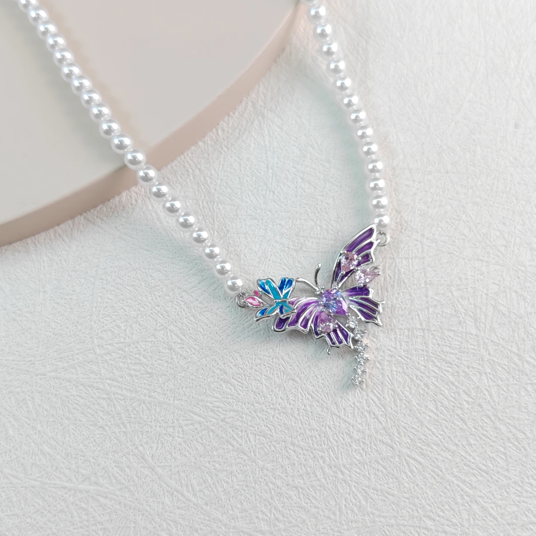 XUPING/旭平首饰 合金仿珍珠项链 【参与满赠】蝴蝶GDJ X001024896