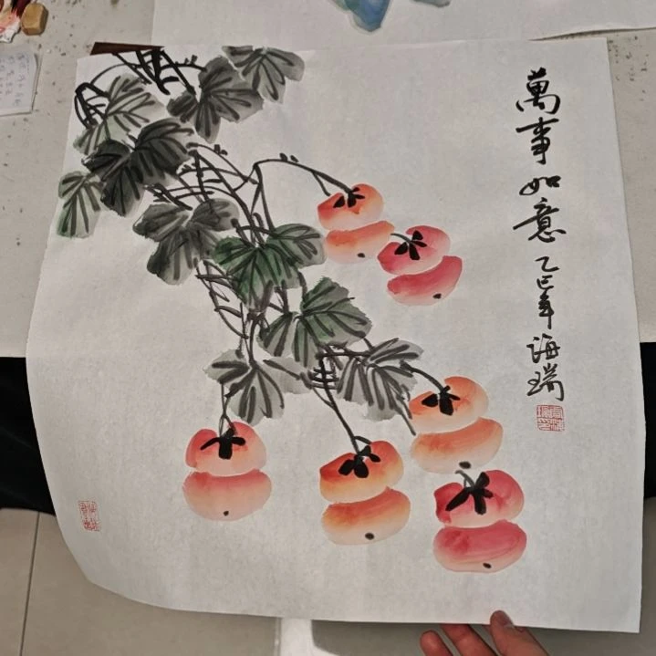 国画贾海瑞老师现场定制