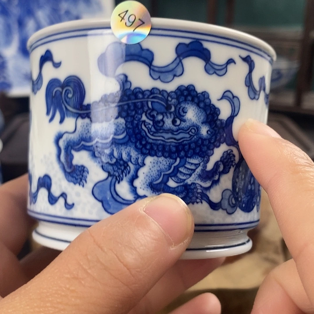 瓷片景德镇手绘青花茶器497