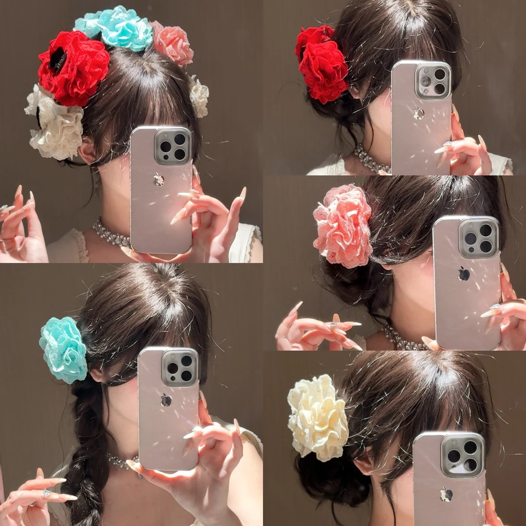 时尚百搭玫瑰花抓夹（真发假发搭都可以）