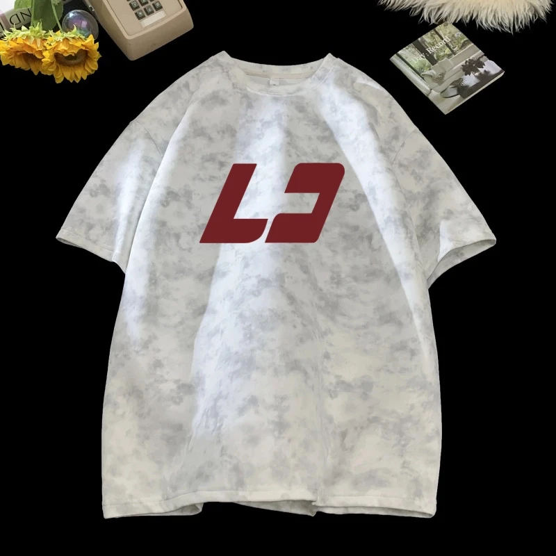 印花短袖情侣长袖夏天简约休闲T恤ins嘻哈百搭国潮潮流情侣装