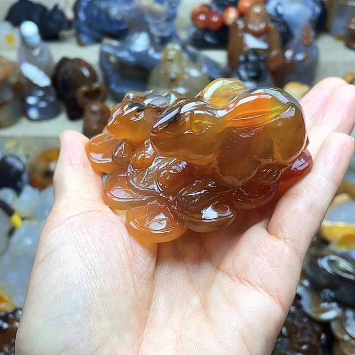 玛瑙/玉髓饰品未镶嵌糯*