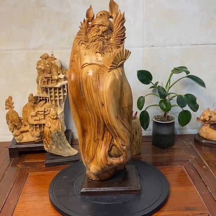 柏木（崖柏）钟馗摆件高60公分
