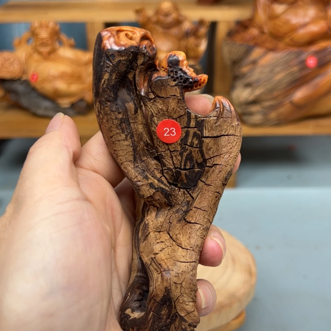 明***景木崖柏木摆件手把件