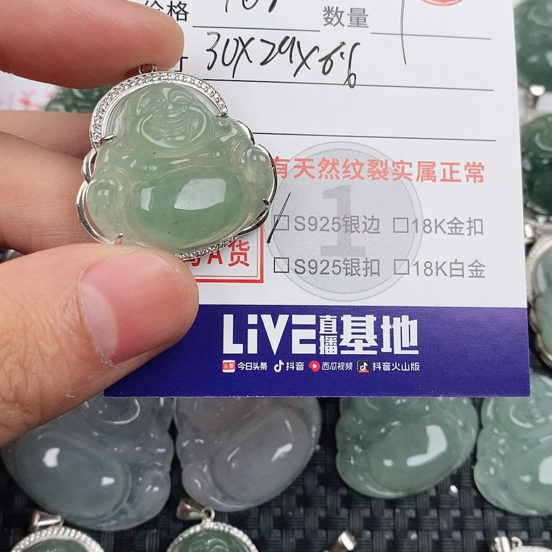 翡翠银S925镶嵌颈饰