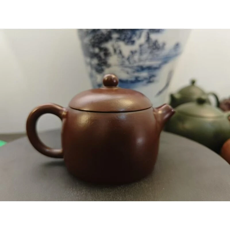 徐峰100目紫朱泥光器矮秦权壶