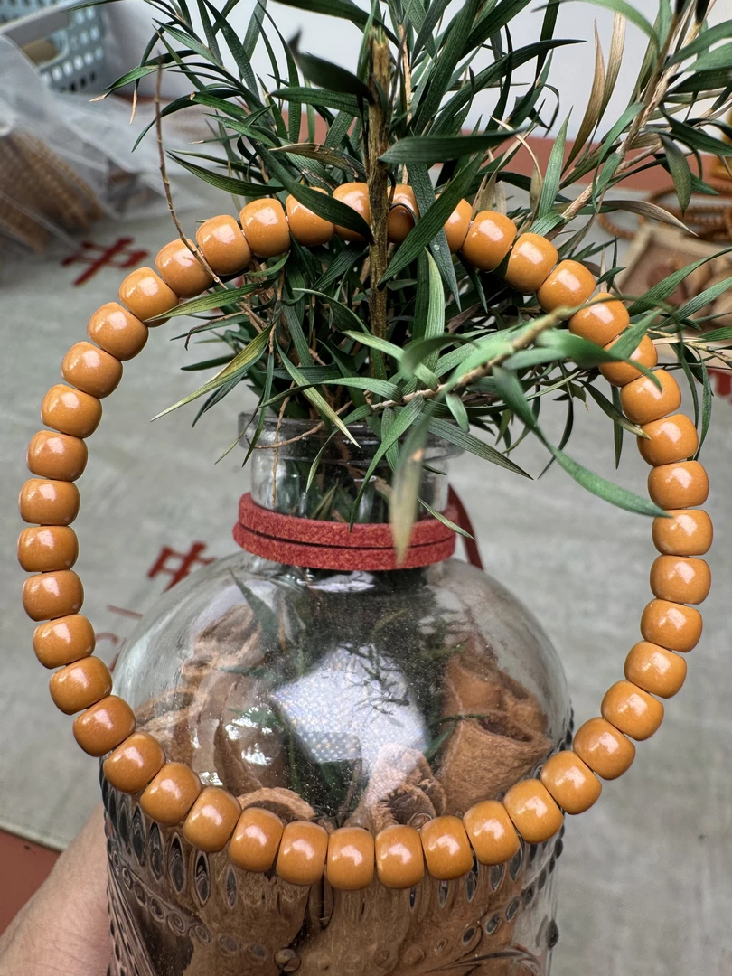 橄榄核文玩手串SSS级老挝核尖5.0mm➕精工极限弧