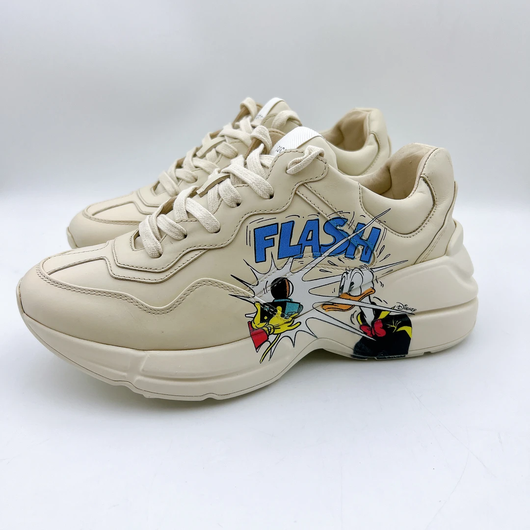 95新 GUCCI/古驰 36.5码/经典唐老鸭老爹鞋/BM00684