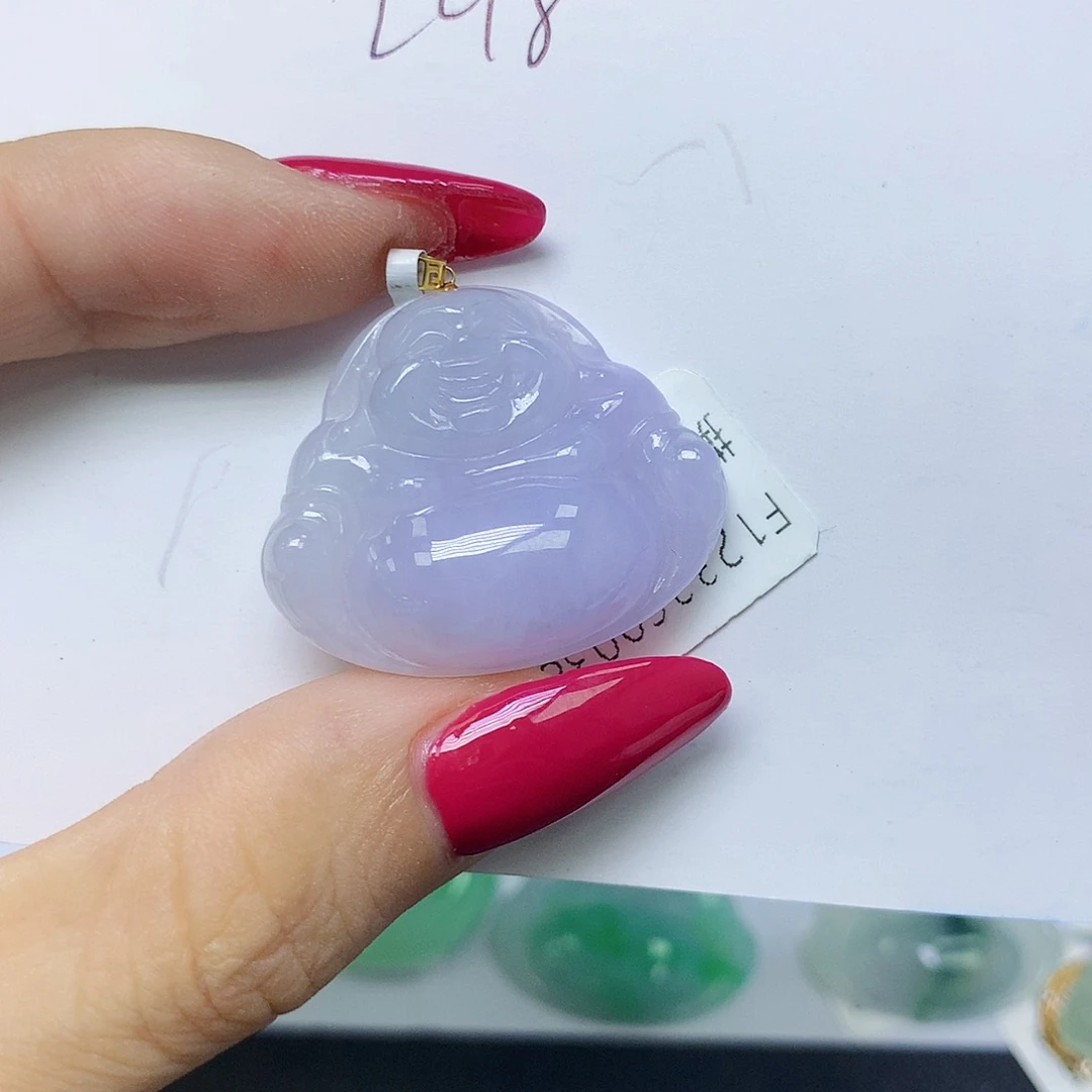 颈饰18K金镶嵌翡翠