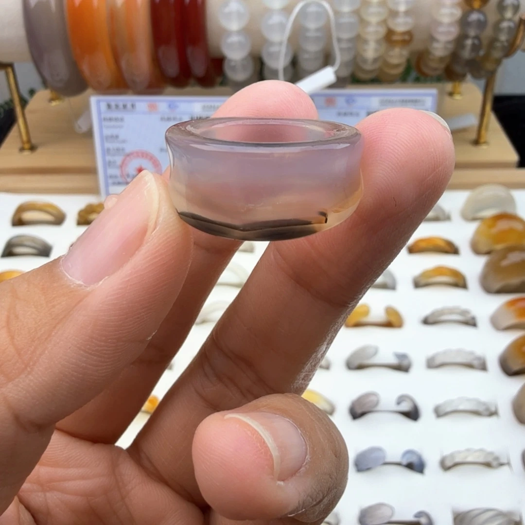 未镶嵌戒圈玛瑙/玉髓12圈