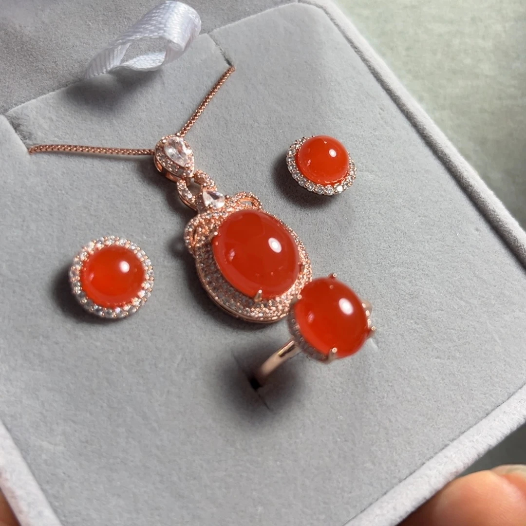 南红玛瑙合金套装