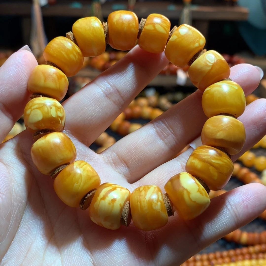 蜜蜡未镶嵌手串蜜蜡手串