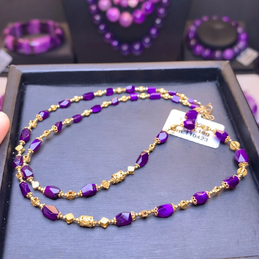 苏纪石（舒俱来）项链18K金镶嵌