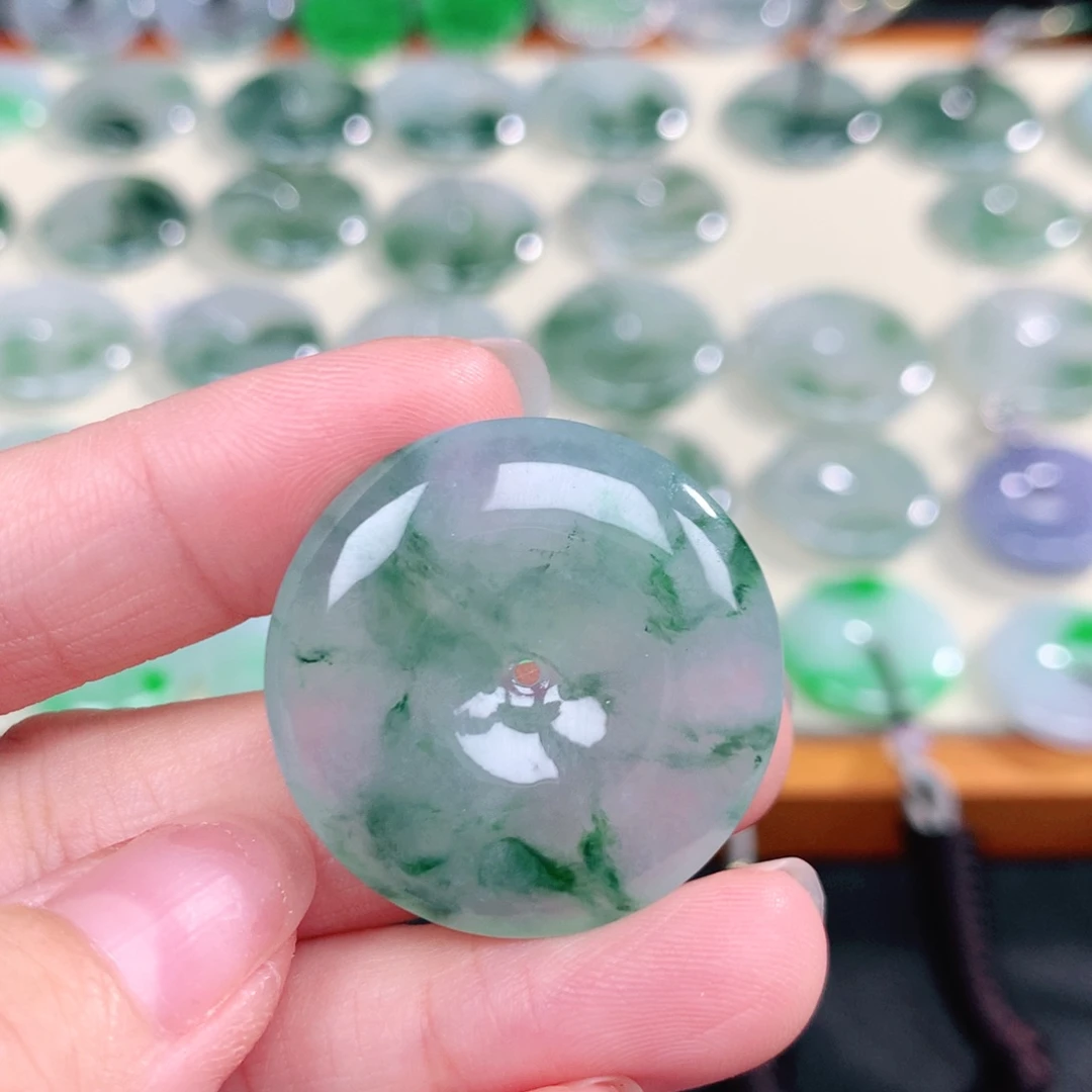 翡翠未镶嵌颈饰天然缅甸翡翠a货30.8-5.6