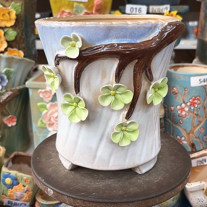 紫砂花盆粗陶材质多肉花盆