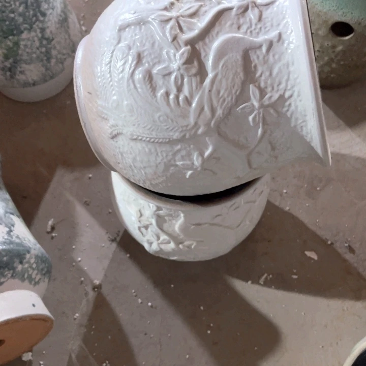 紫砂花盆口径18高度20两只正品