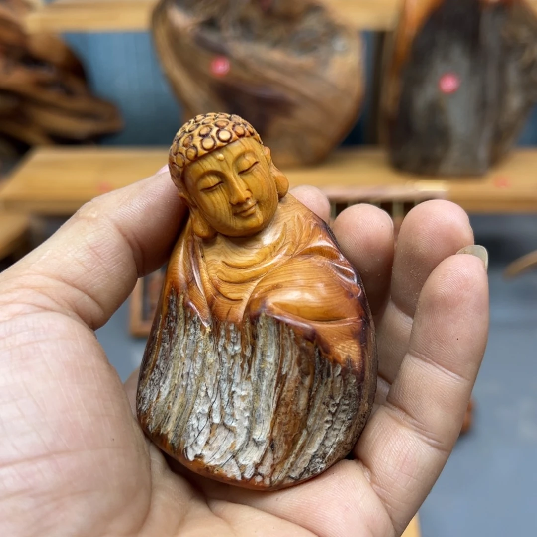 凝***木崖柏木摆件手把件