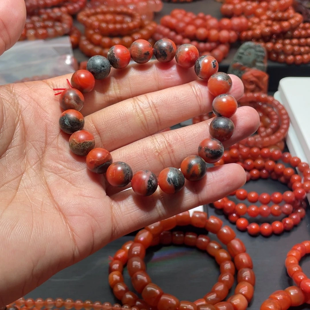 南红玛瑙手链未镶嵌