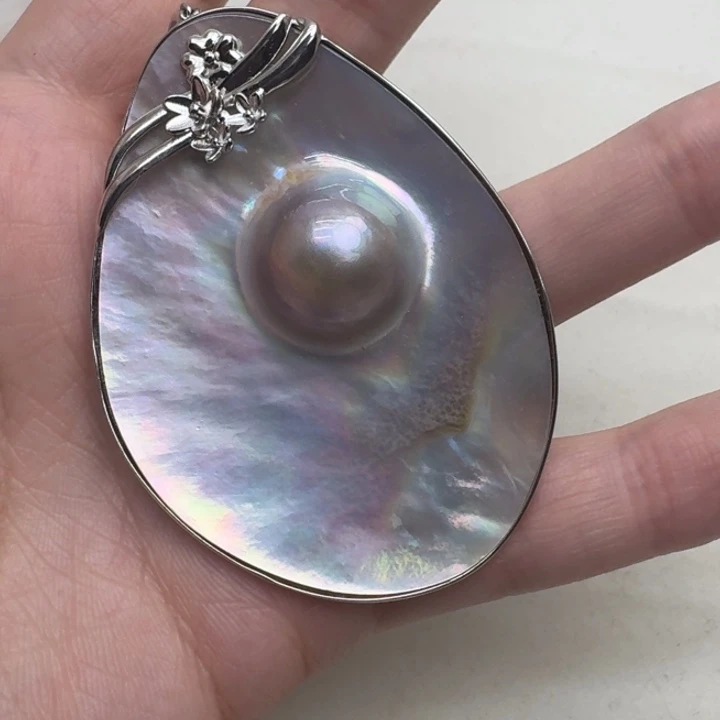 拼合珍珠（马贝珠）颈饰未镶嵌