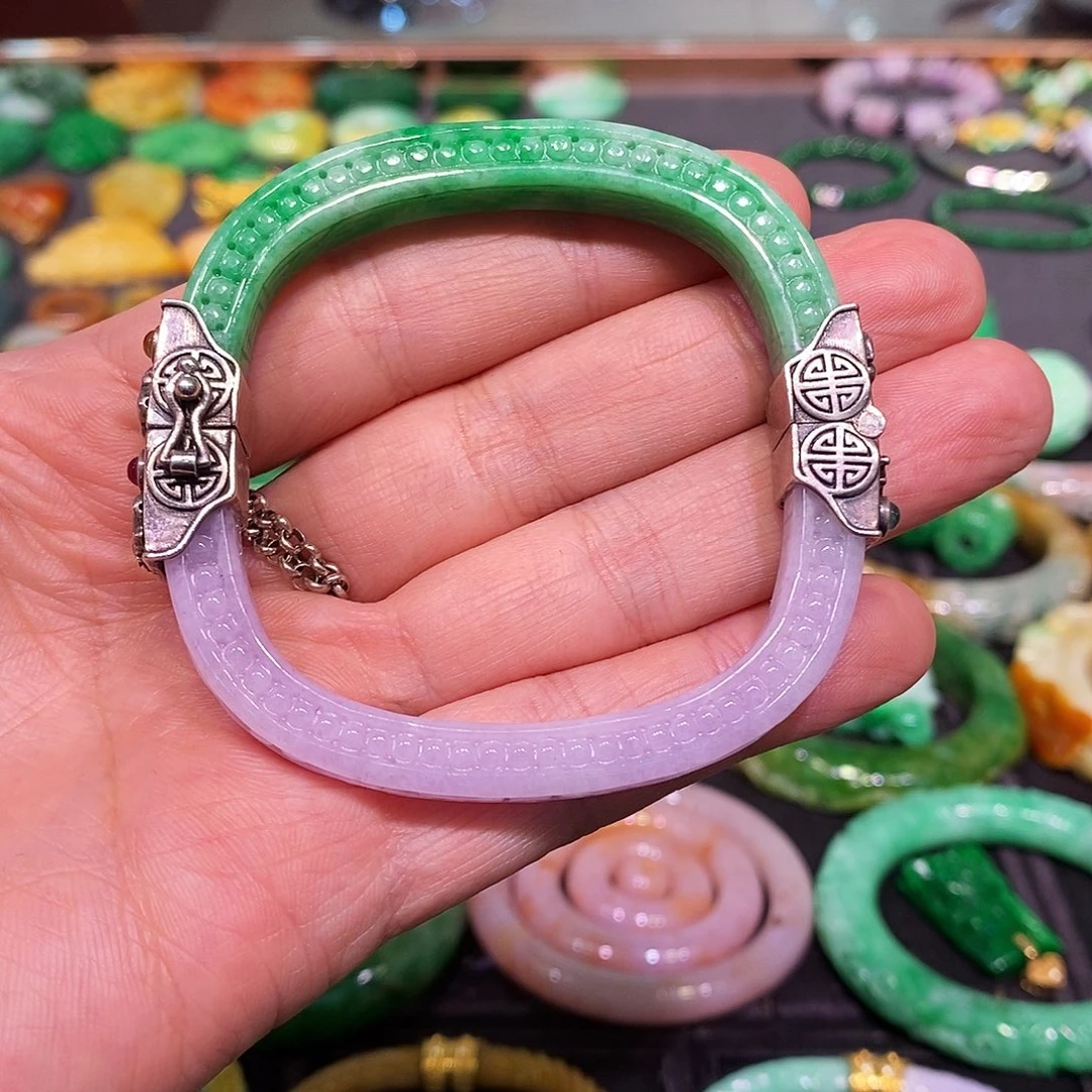 翡翠未镶嵌手镯（开口镯）翡翠