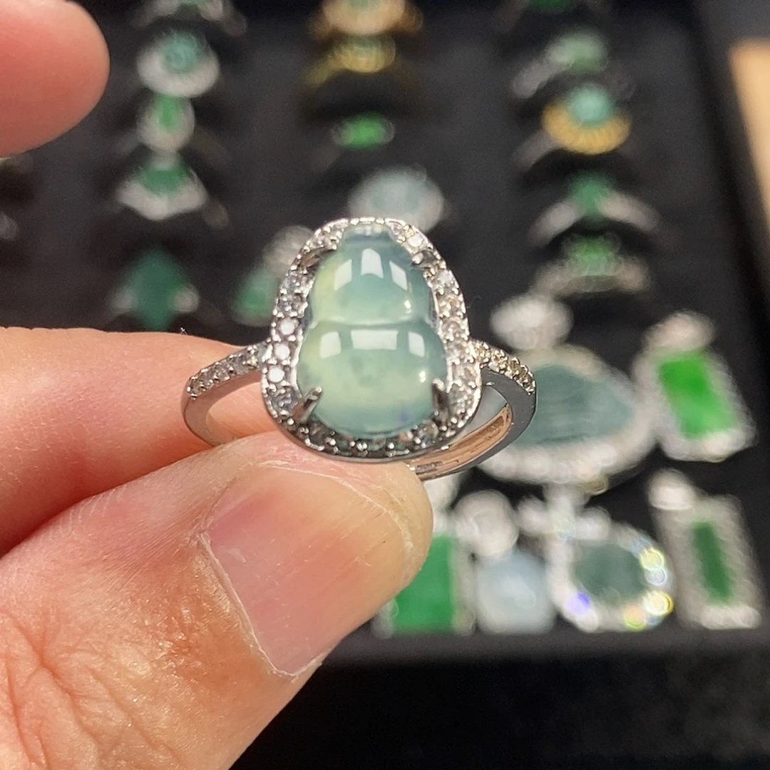 翡翠银S925镶嵌戒指