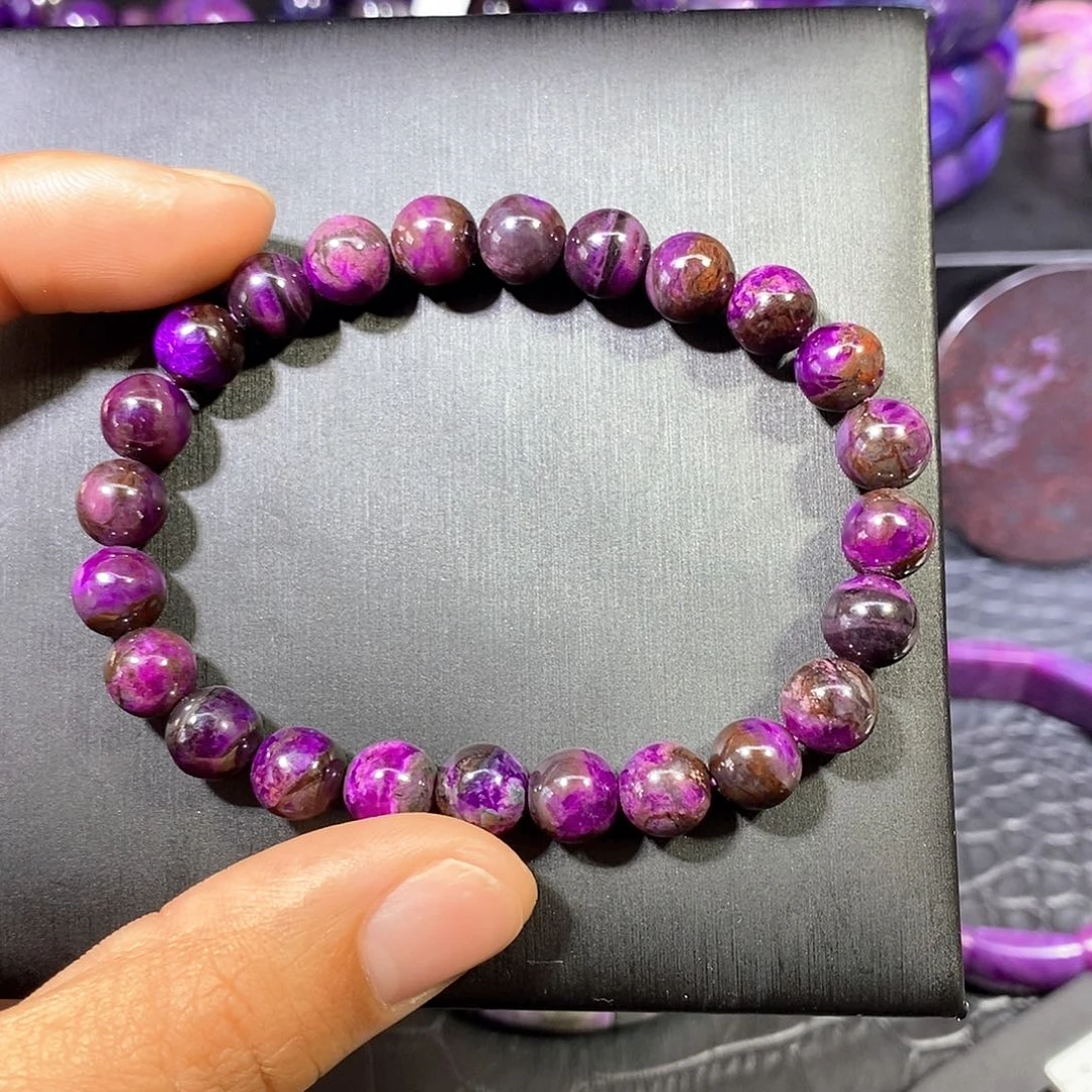 苏纪石（舒俱来）未镶嵌南非舒俱来冰桃红圆珠单圈