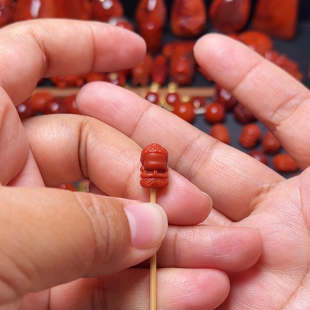 南红玛瑙未镶嵌配饰无相佛8.2mm