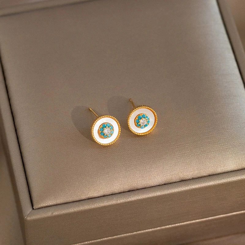 铜合金贝壳耳饰 【海的女儿】耳钉A372