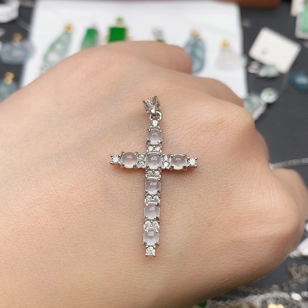 翡翠银S925镶嵌颈饰