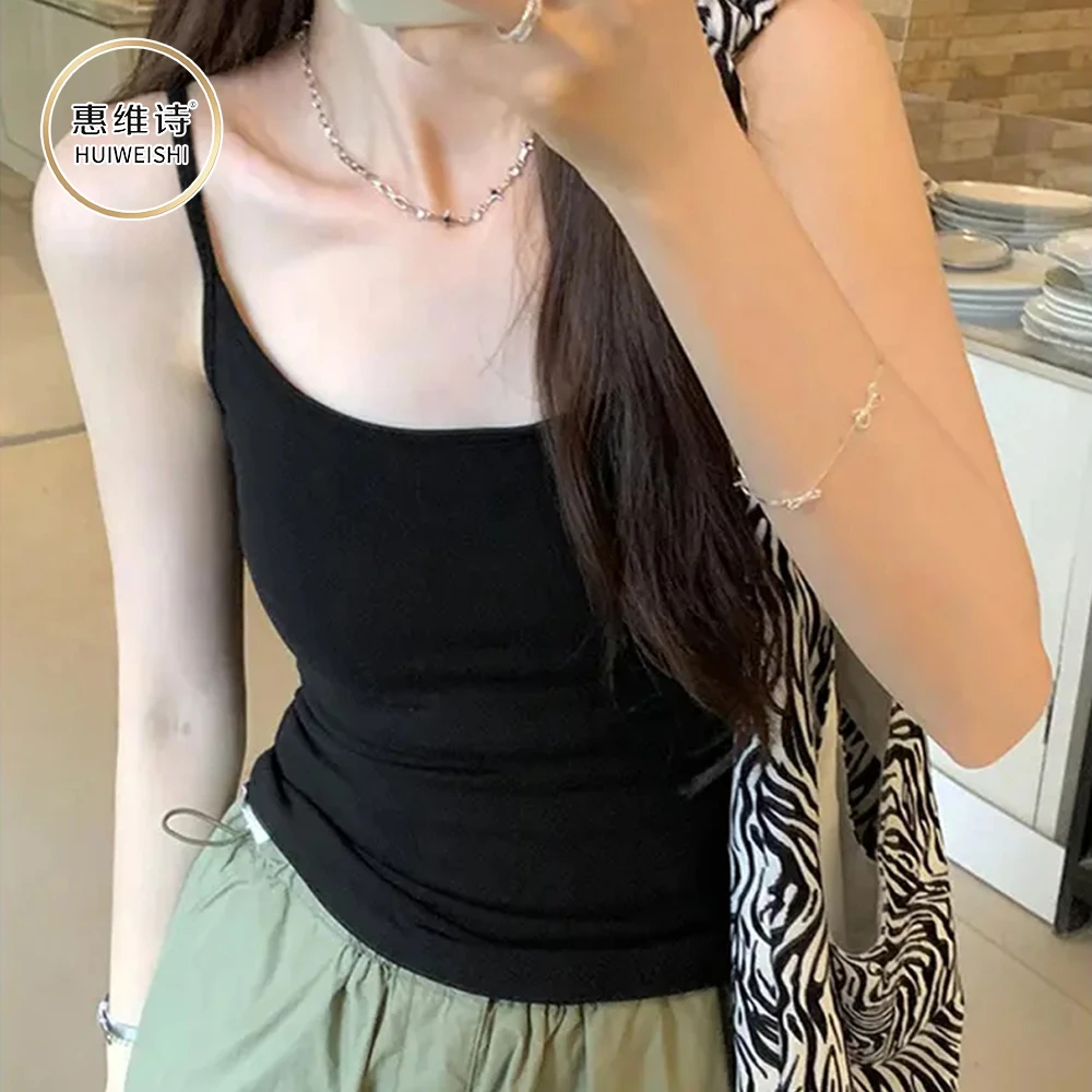 春夏季女士吊带美背上衣带胸垫固定杯外穿打底休闲莫代尔背心