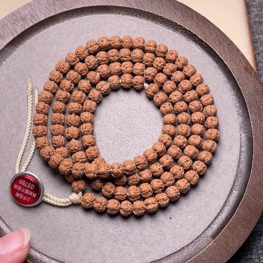 手串金刚菩提情**物梅朵头货佛手108尺寸6.5