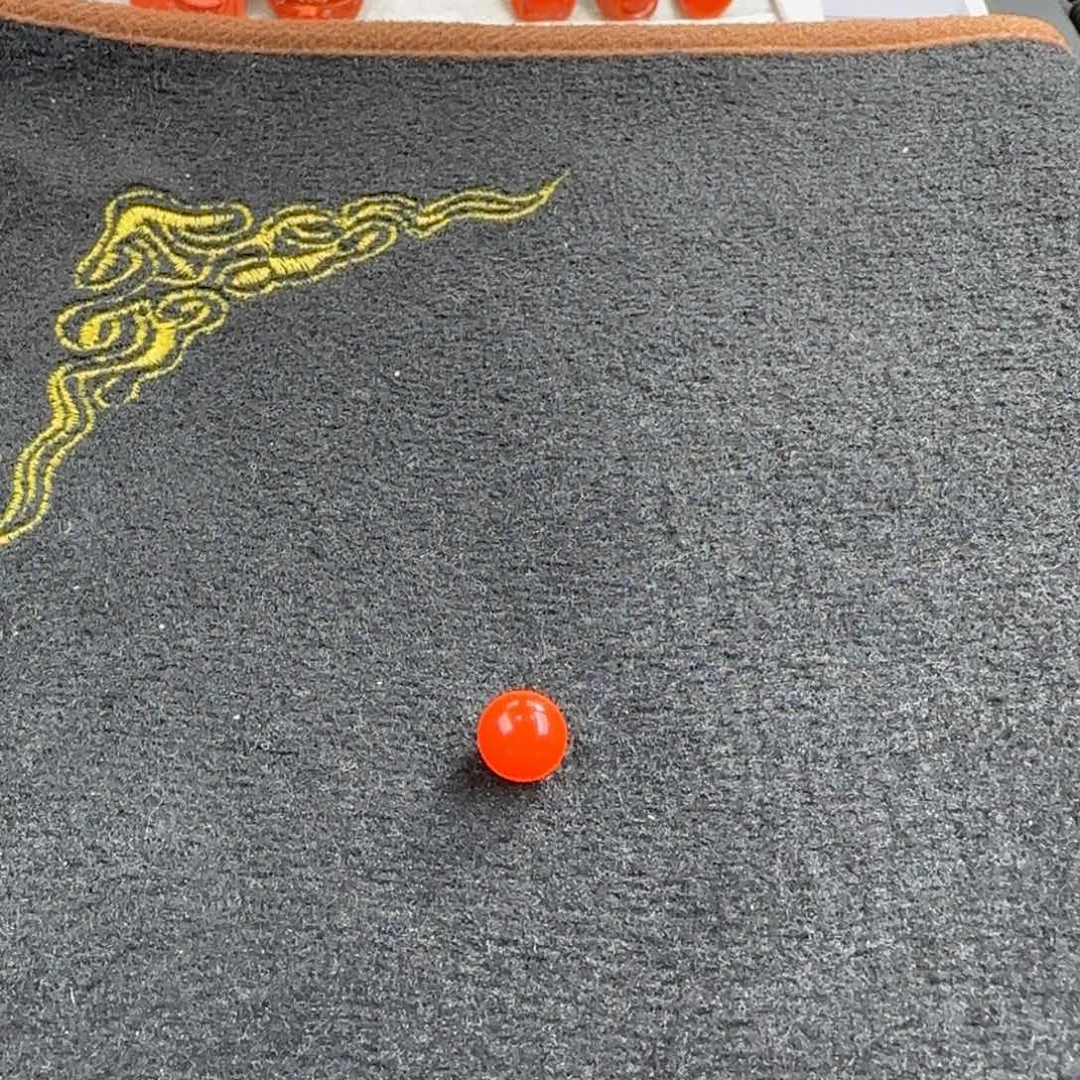 南红玛瑙9.9柿子红单珠未镶嵌D***y