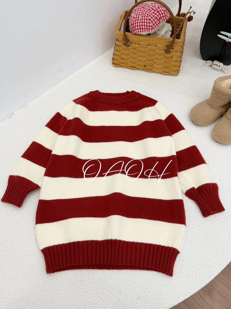 OAOH秋冬季中大童女童新款爱心设计百搭气质羊毛毛衣2298