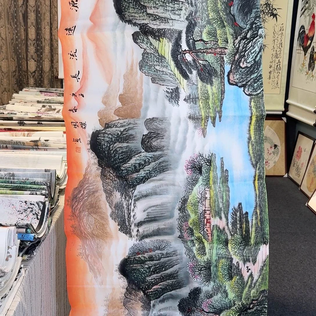 纯手绘国画作品好看四尺