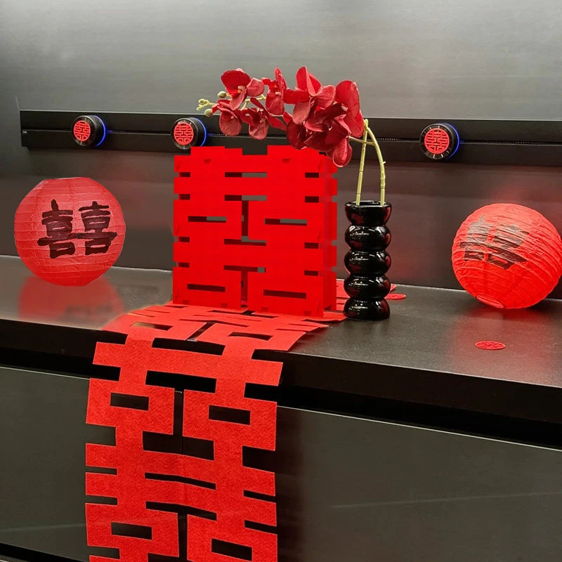 结婚立体喜字摆件床头柜子装饰新房布置套装客厅专用婚庆用品大全