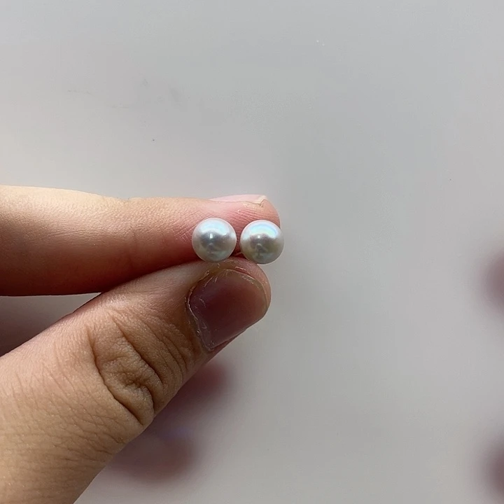 银S925镶嵌海水珍珠耳饰