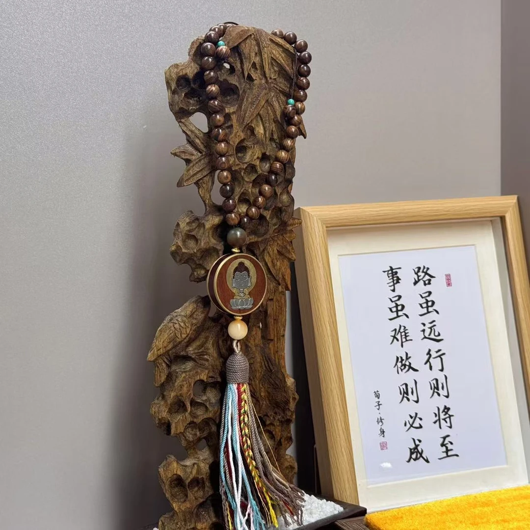 【佛安堂】花梨木独家原创车挂手持 编号：194DQ22