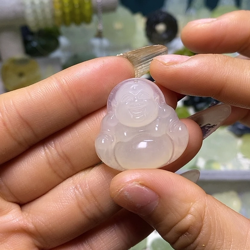 【闪购商品】蛇纹石玉颈饰未镶嵌墨*妈