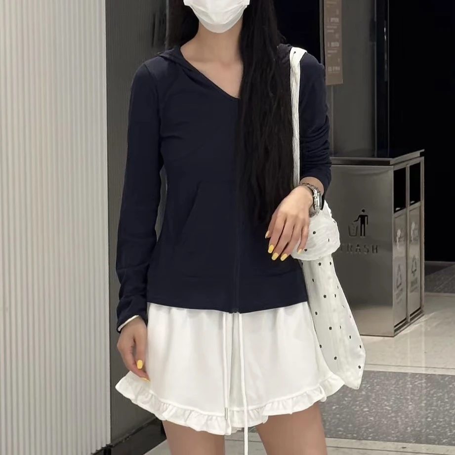 路过夏天～夏季新款百搭显瘦连帽拉链开衫外套