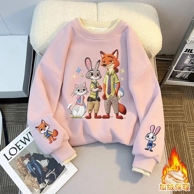 女童圆领卫衣2025新款儿童休闲印花上衣女孩秋季洋气百搭长袖衣服