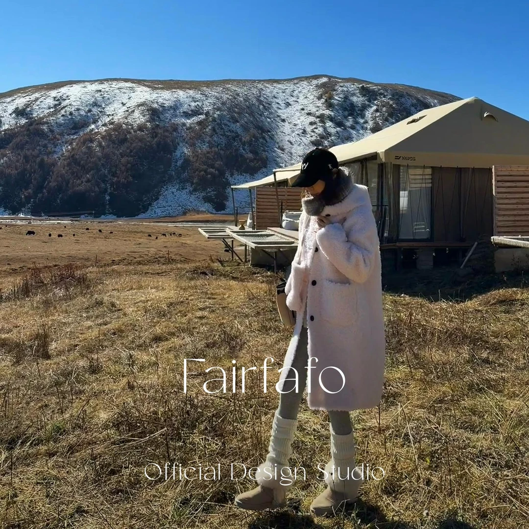 【颗粒感长款外套】ABWT5A056北方冬季保暖新款舒适洋气新款外套