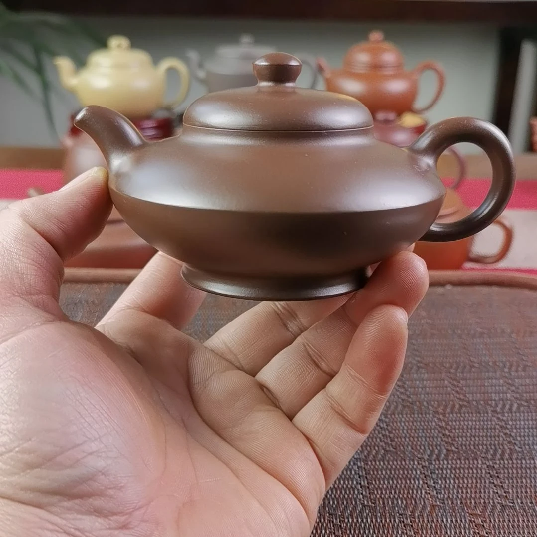 紫砂茶壶紫泥合欢200CC