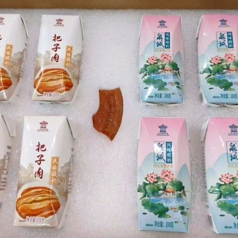 佳宝泉城把子肉酸奶荷花芙蓉李酸奶组合装送礼208g*8盒